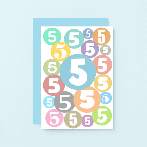 5th Birthday Card by SixElevenCreations. Product Code SE2065A6