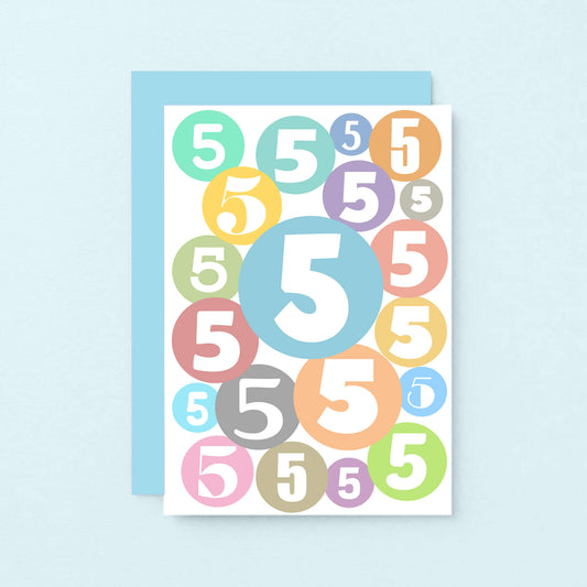5th Birthday Card by SixElevenCreations. Product Code SE2065A6