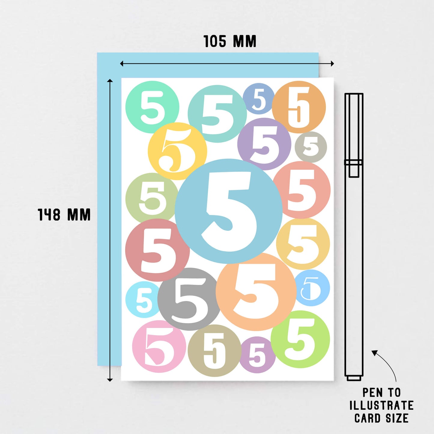 5th Birthday Card by SixElevenCreations. Product Code SE2065A6