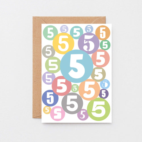 Big 5th Birthday Card by SixElevenCreations. Product Code SE2065A5