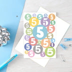 Big 5th Birthday Card by SixElevenCreations. Product Code SE2065A5