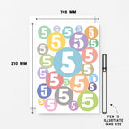 Big 5th Birthday Card by SixElevenCreations. Product Code SE2065A5