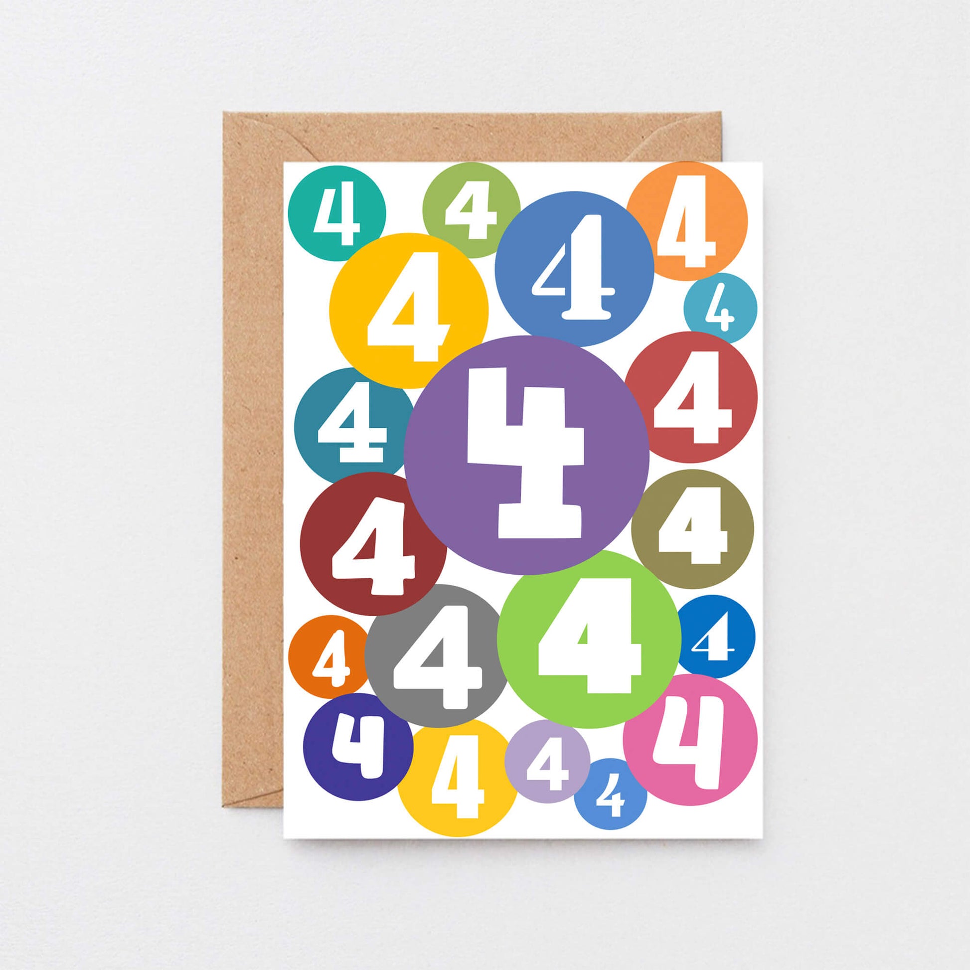 4th Birthday Card by SixElevenCreations. Product Code SE2064A6