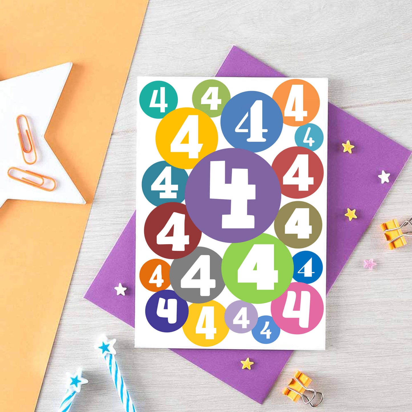 4th Birthday Card by SixElevenCreations. Product Code SE2064A6