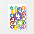 4th Birthday Card by SixElevenCreations. Product Code SE2064A6