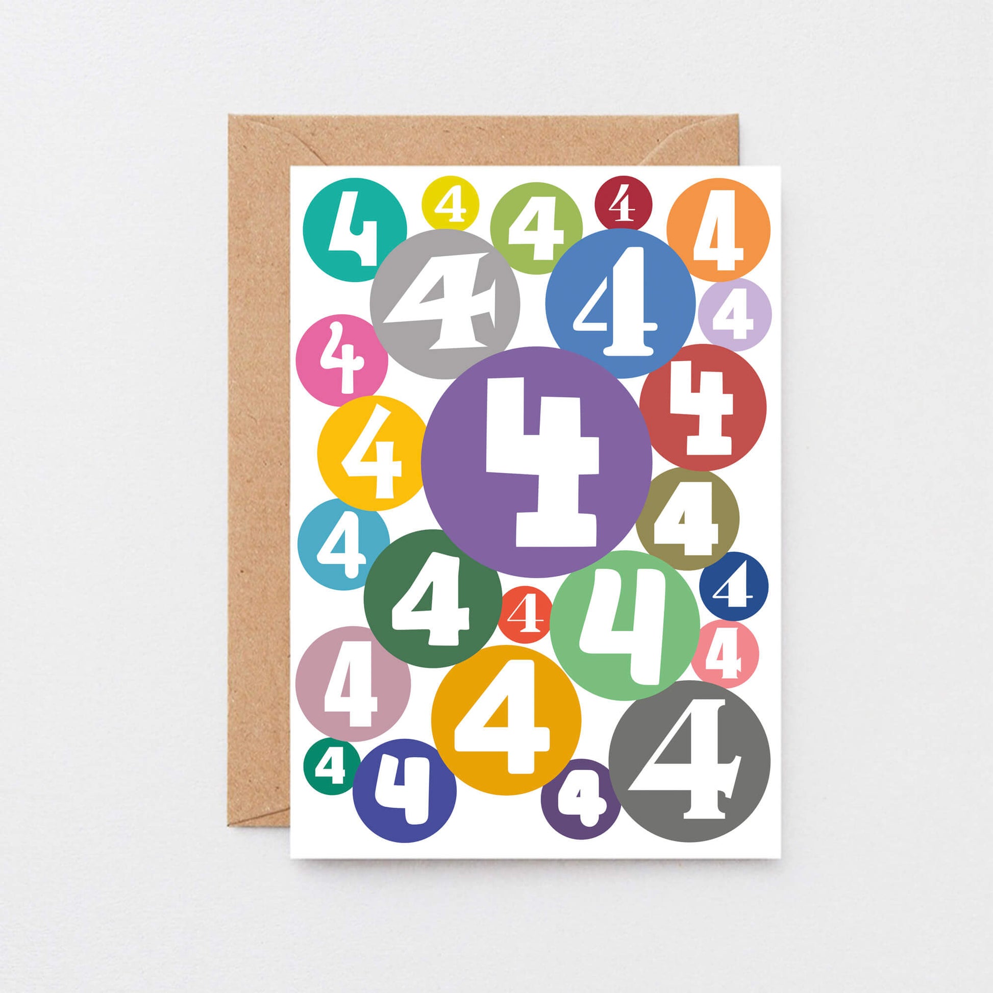 Big 4th Birthday Card by SixElevenCreations. Product Code SE2064A5