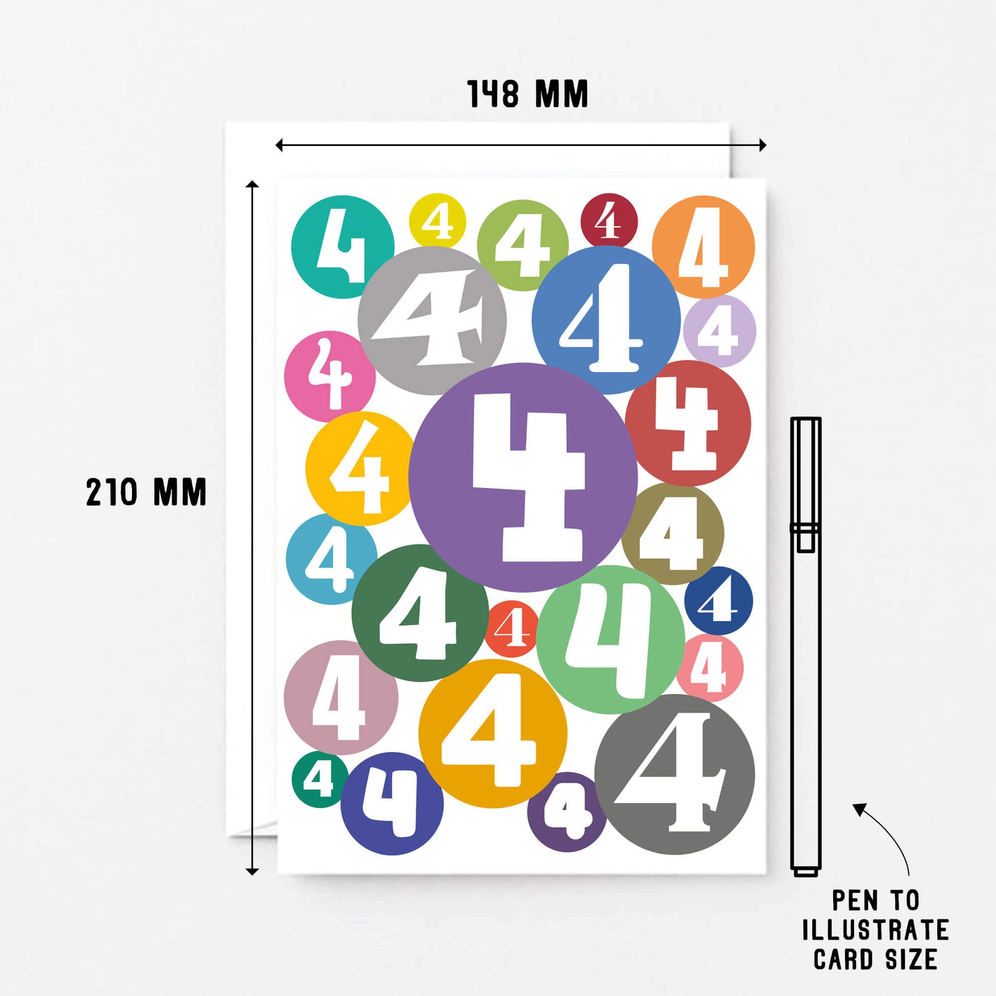 Big 4th Birthday Card by SixElevenCreations. Product Code SE2064A5
