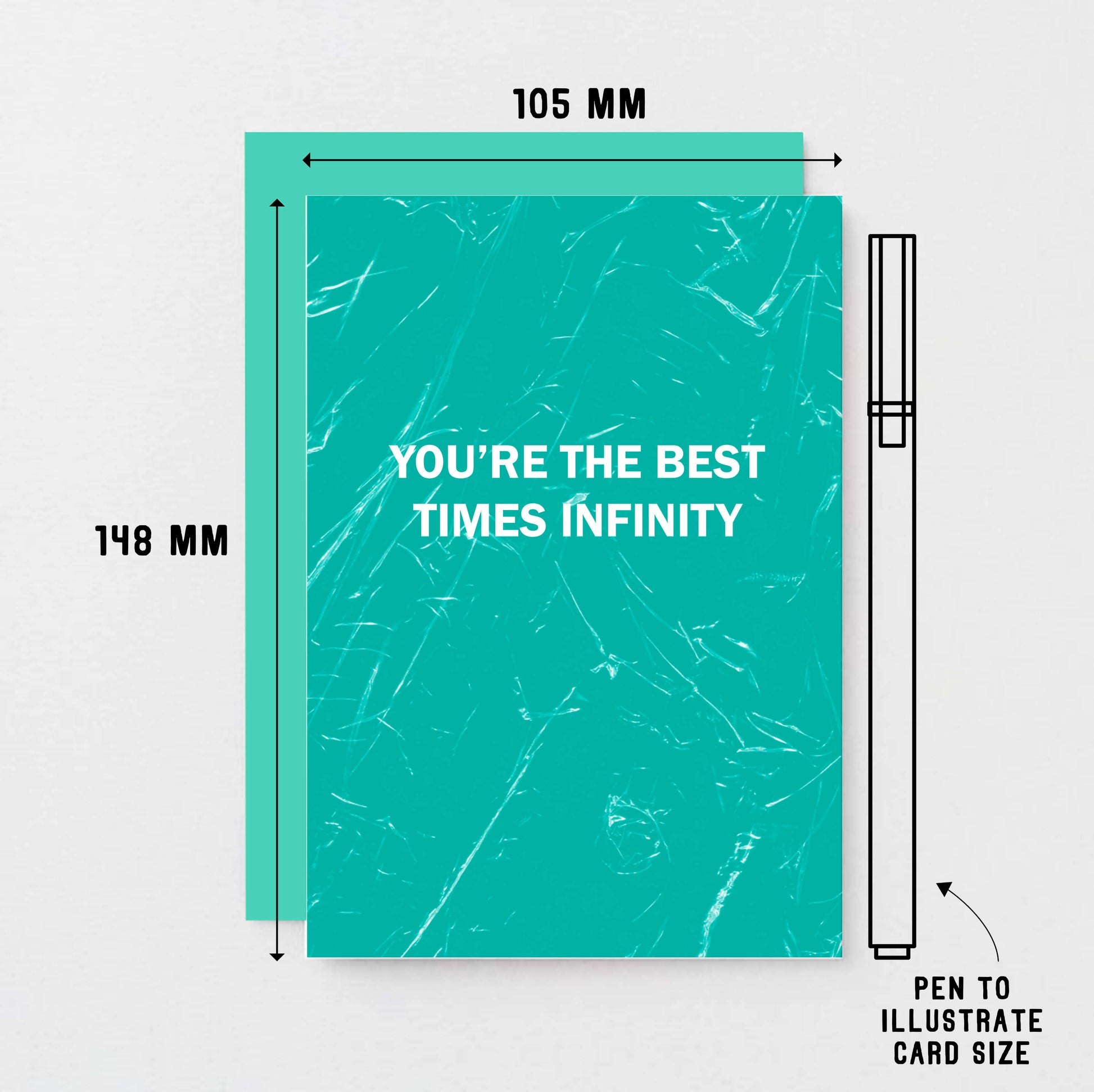 Friendship Card by SixElevenCreations. Reads You're the best times infinity. Product Code SE3056A6