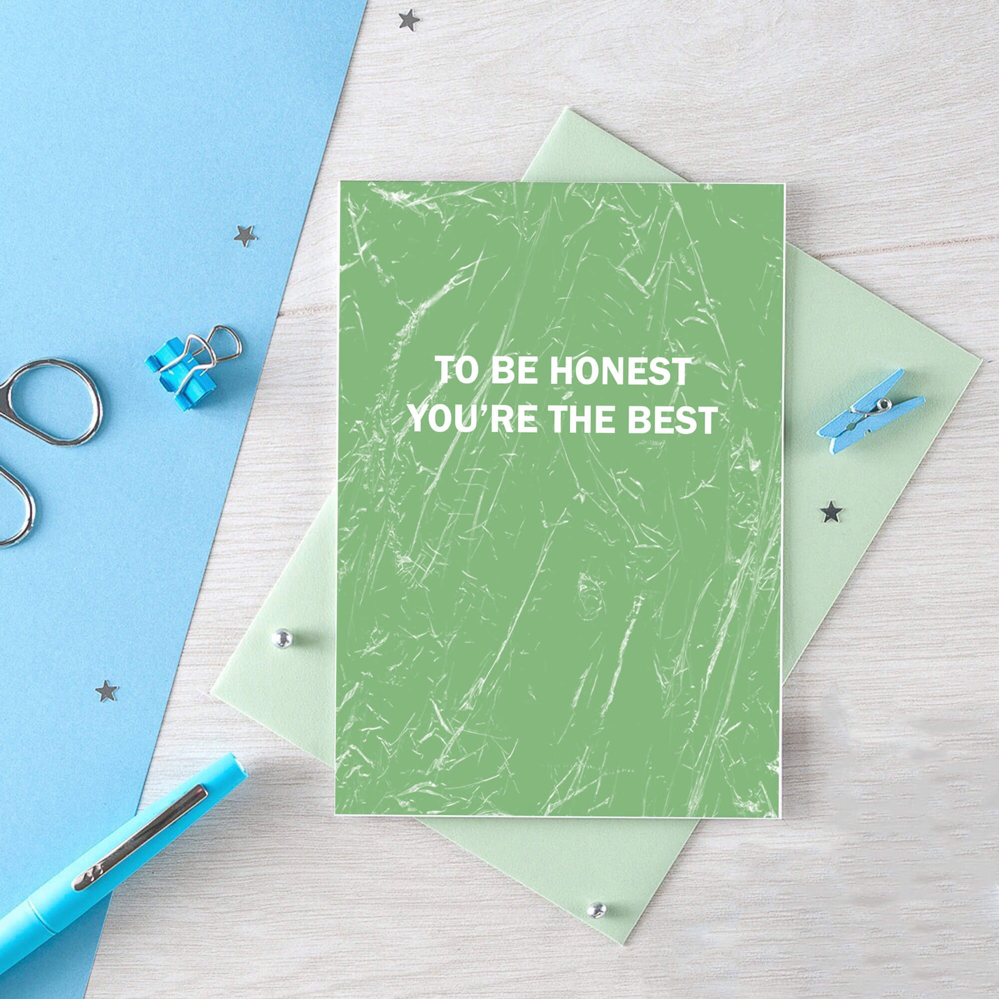 Friendship Card by SixElevenCreations. Reads To be honest You're the best. Product Code SE3059A6