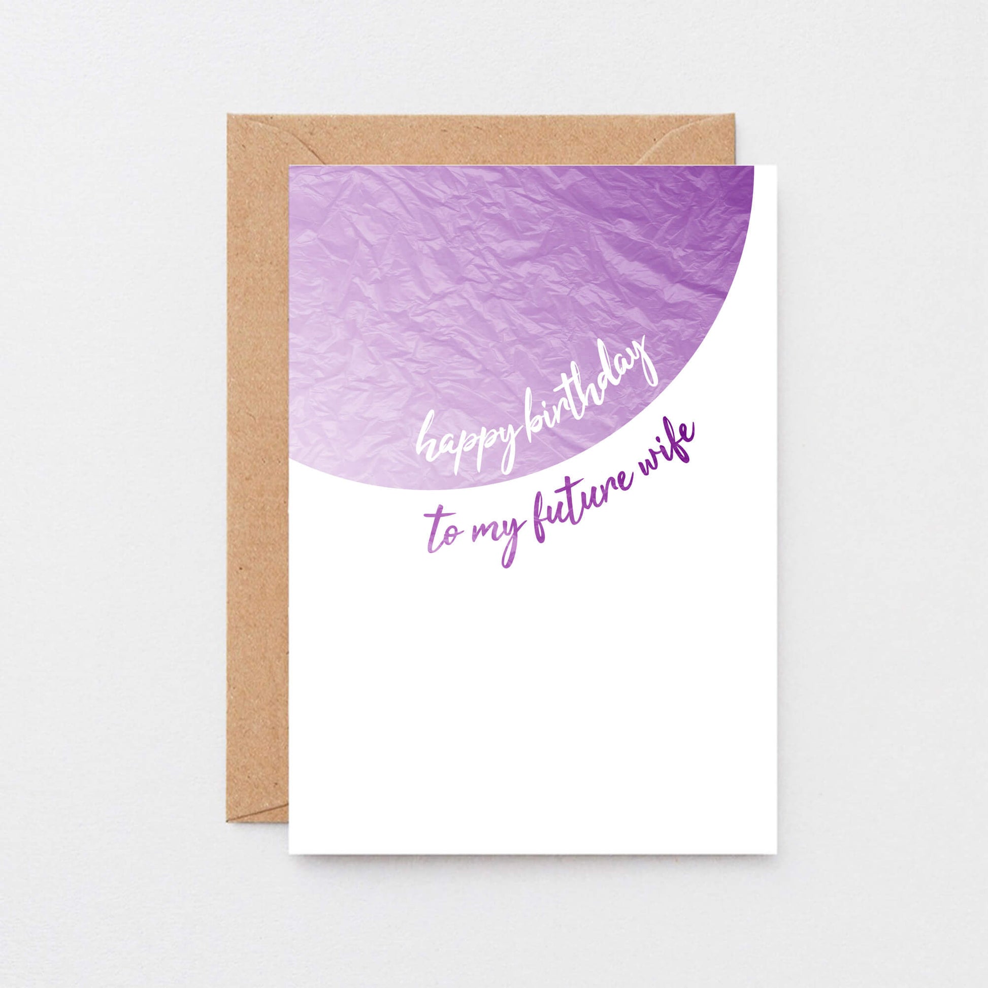Birthday Card by SixElevenCreations. Reads Happy birthday to my future wife. Product Code SE2502A6