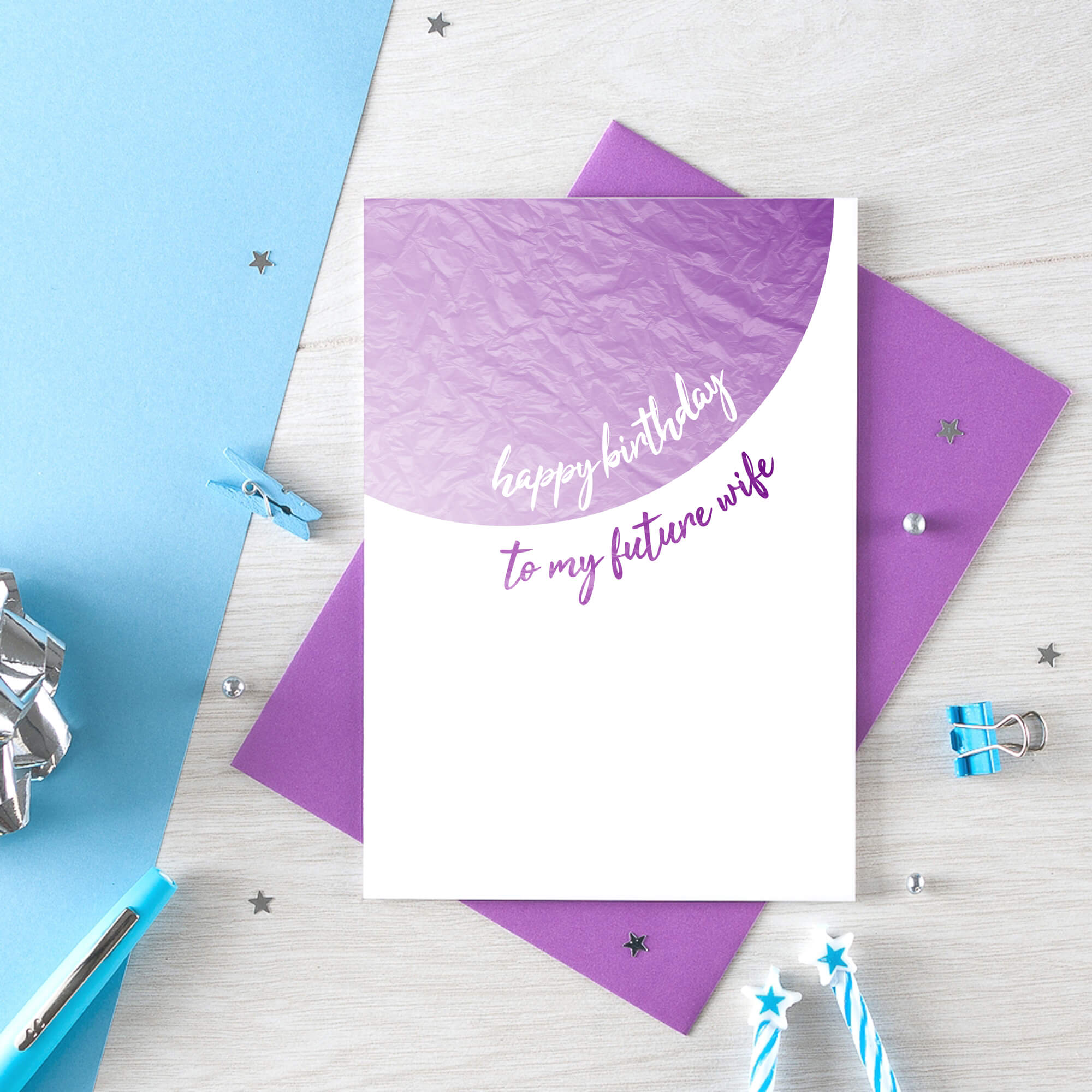 Birthday Card by SixElevenCreations. Reads Happy birthday to my future wife. Product Code SE2502A6