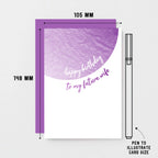 Birthday Card by SixElevenCreations. Reads Happy birthday to my future wife. Product Code SE2502A6