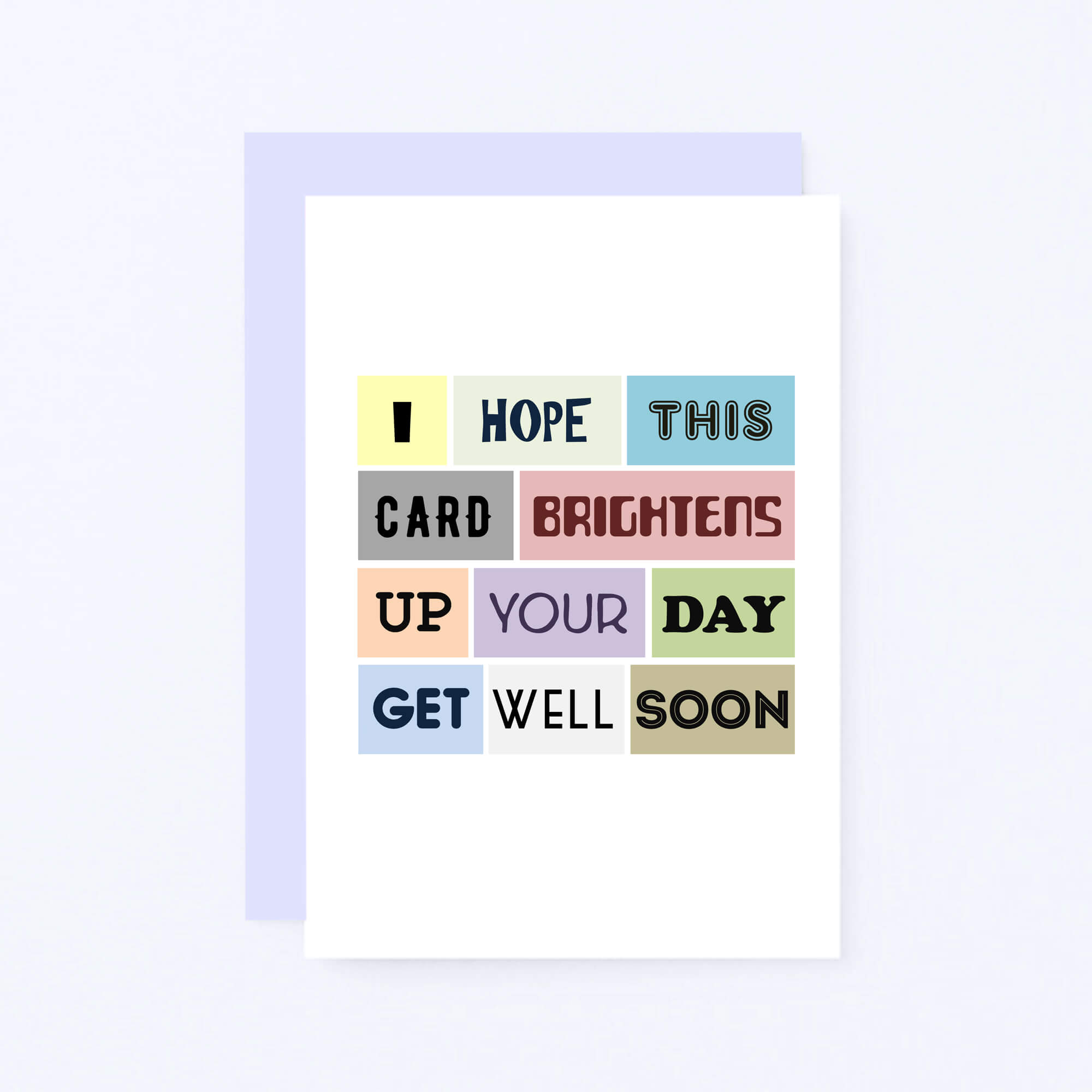 Get Well Soon Card – Skywriting Design By Burgoyne, Blank Inside
