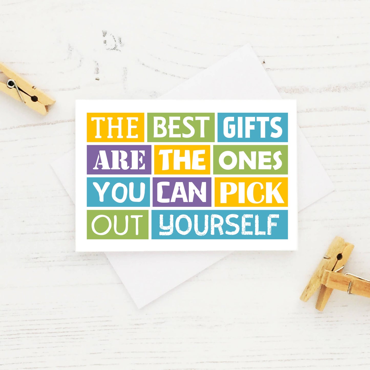 Giftcard Envelope by SixElevenCreations. Reads The best gifts are the ones you can pick out yourself. Product Code SES0014A7