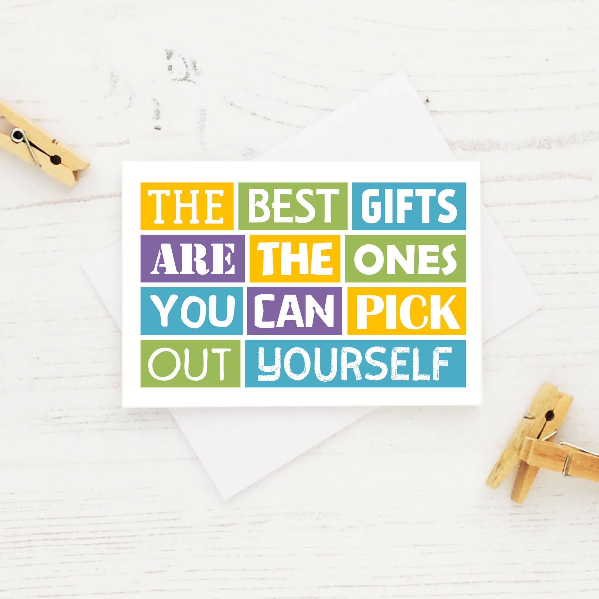 Giftcard Envelope by SixElevenCreations. Reads The best gifts are the ones you can pick out yourself. Product Code SES0014A7