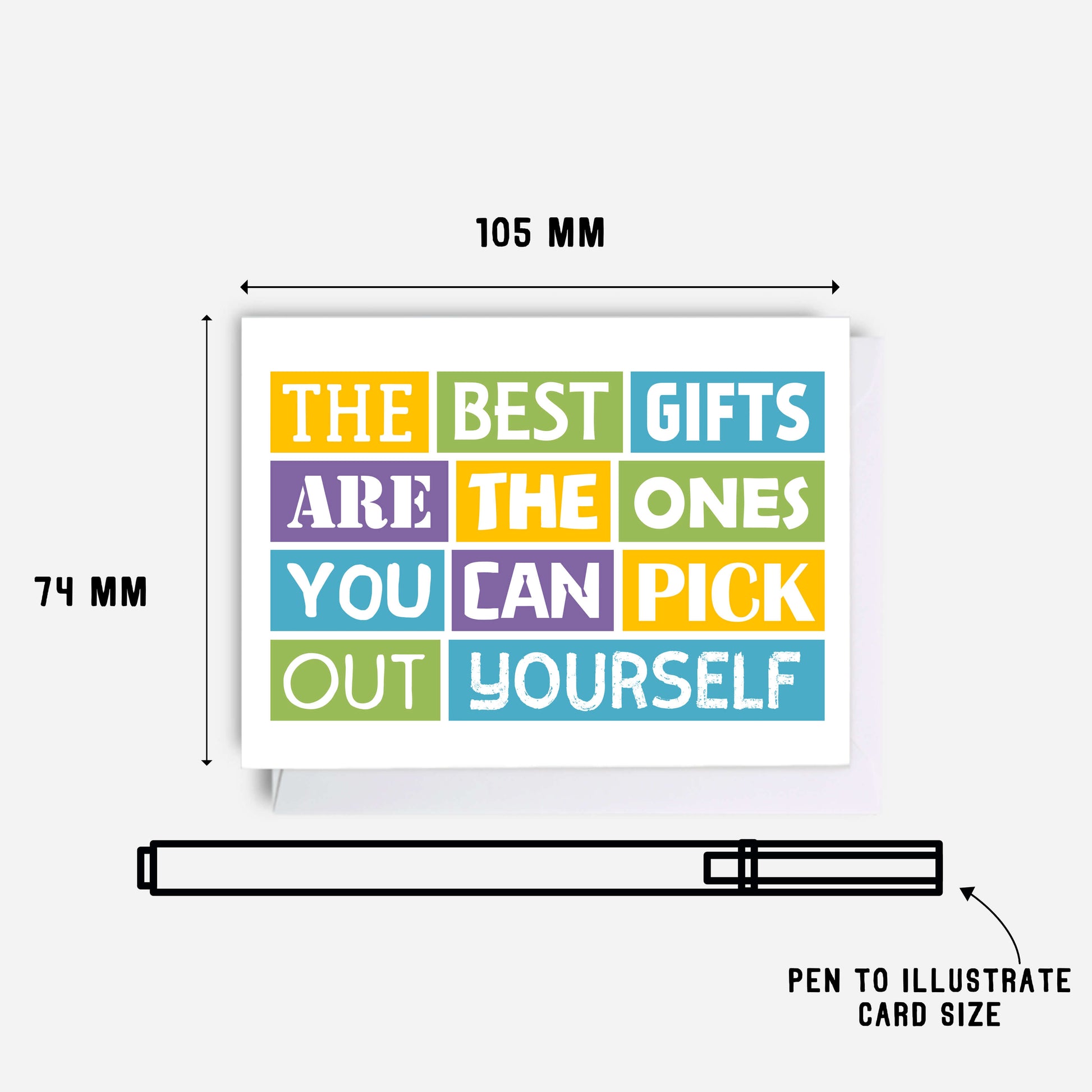 Giftcard Envelope by SixElevenCreations. Reads The best gifts are the ones you can pick out yourself. Product Code SES0014A7