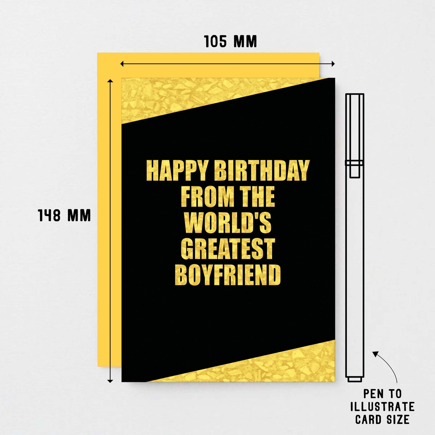 Girlfriend Birthday Card by SixElevenCreations. Reads Happy birthday from the world's greatest boyfriend. Product Code SE0855A6