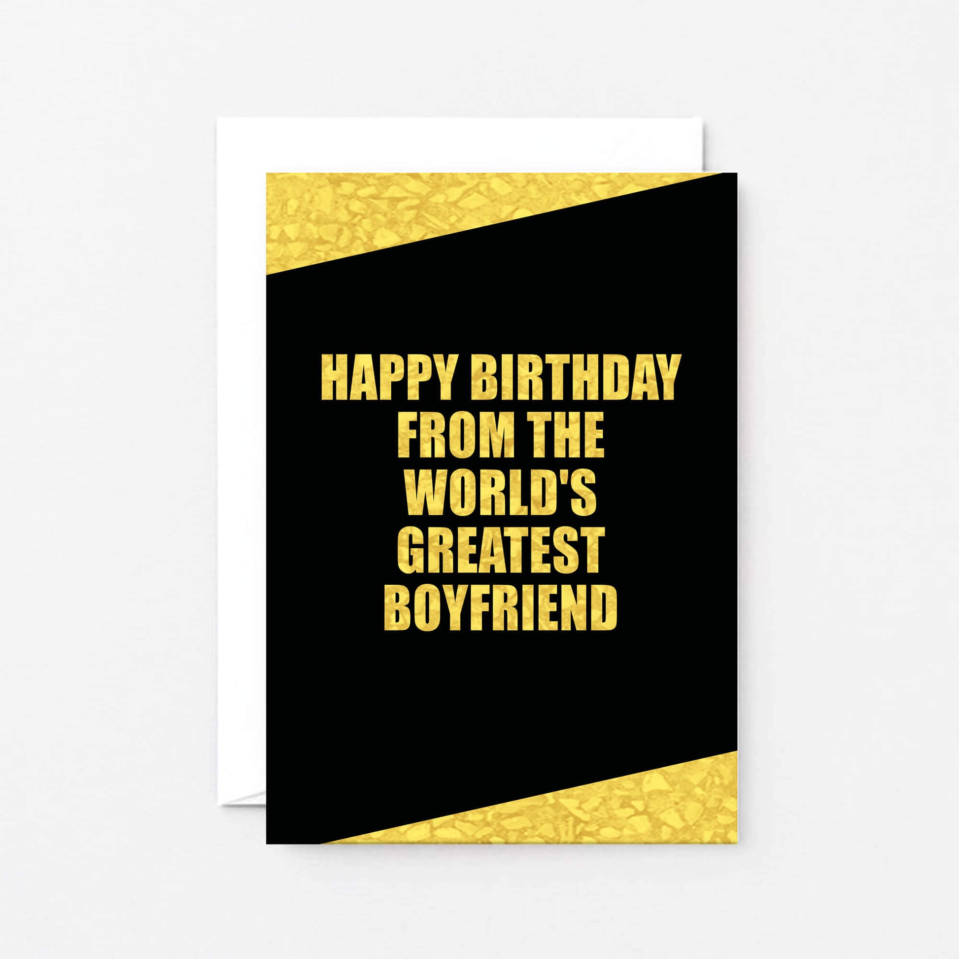Girlfriend Birthday Card by SixElevenCreations. Reads Happy birthday from the world's greatest boyfriend. Product Code SE0855A6
