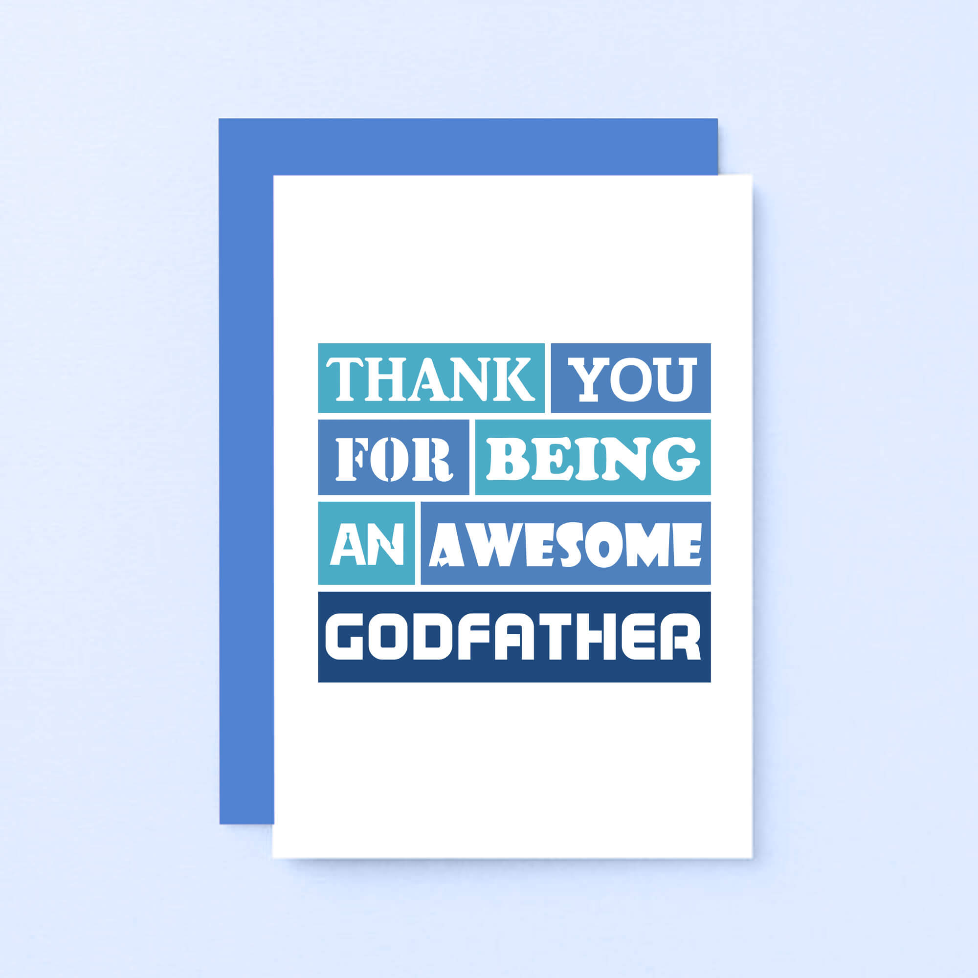 Godfather Card by SixElevenCreations. Reads Thank you for being an awesome godfather. Product Code SE0163A6