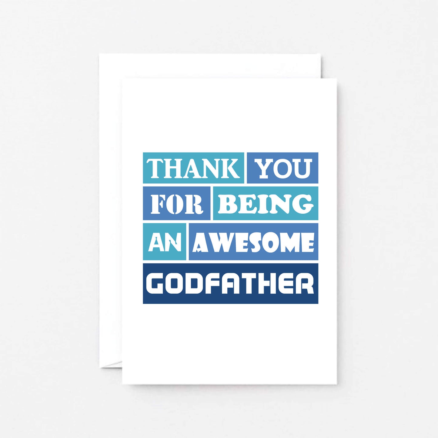 Godfather Card by SixElevenCreations. Reads Thank you for being an awesome godfather. Product Code SE0163A6