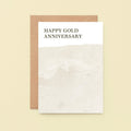 50th Wedding Anniversary Card by SixElevenCreations. Reads Happy Gold Anniversary. Product Code SE3022A6