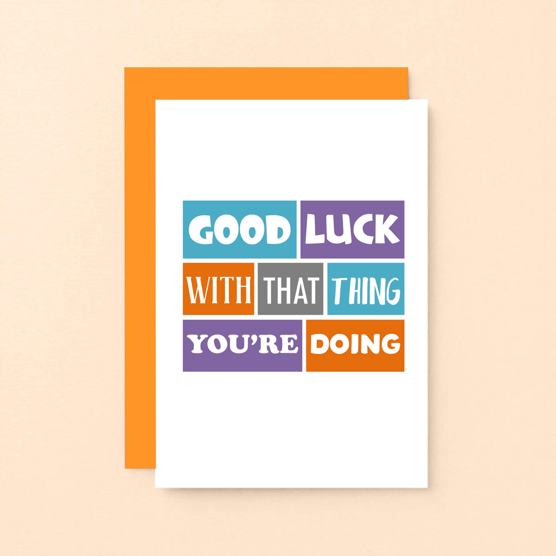 Good Luck Card by SixElevenCreations. Reads Good luck with that thing you're doing. Product Code SE0160A6