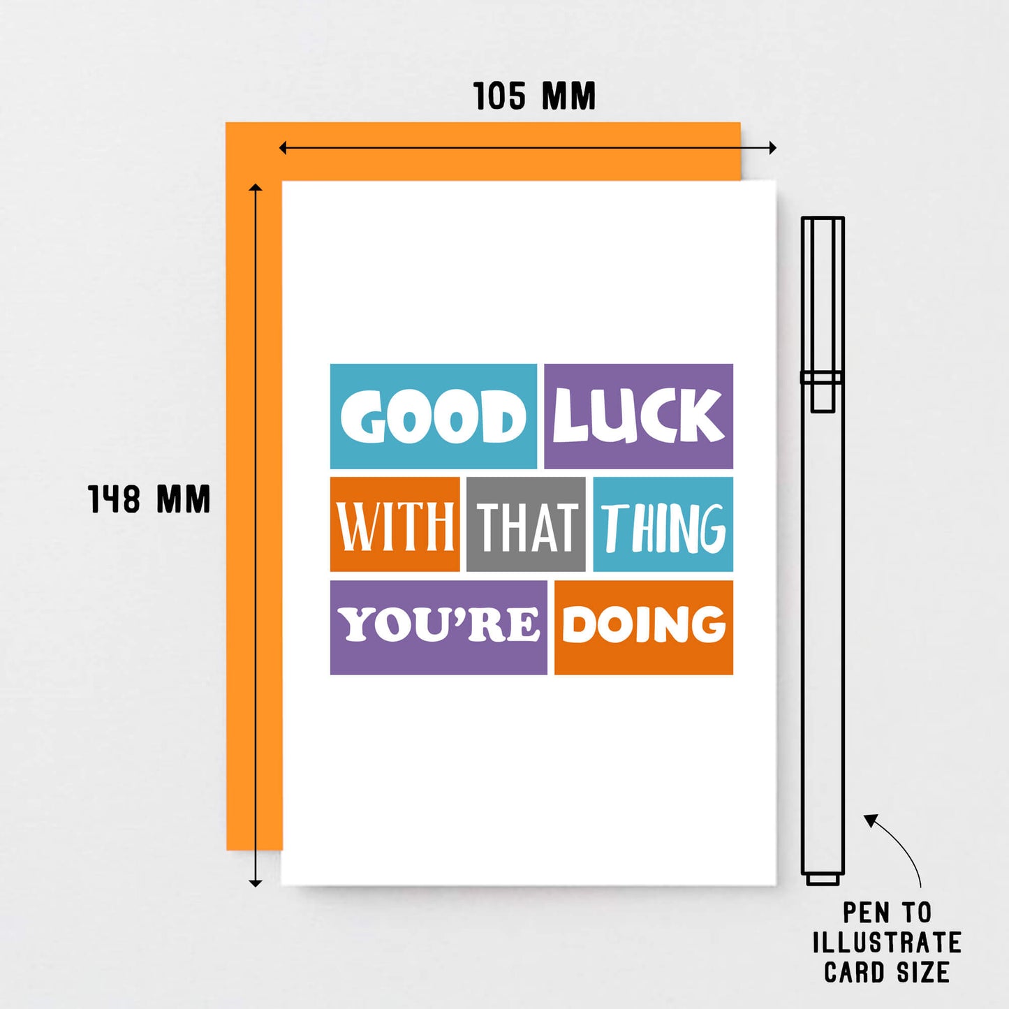 Good Luck Card by SixElevenCreations. Reads Good luck with that thing you're doing. Product Code SE0160A6