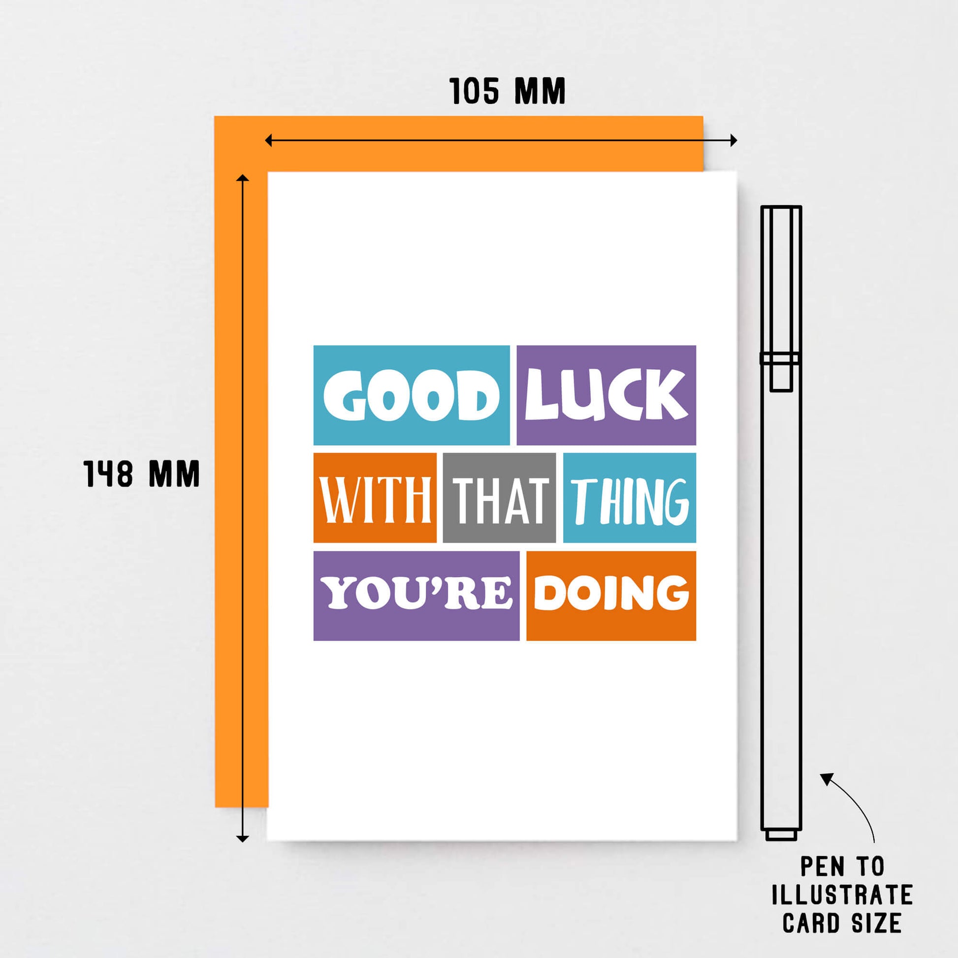 Good Luck Card by SixElevenCreations. Reads Good luck with that thing you're doing. Product Code SE0160A6