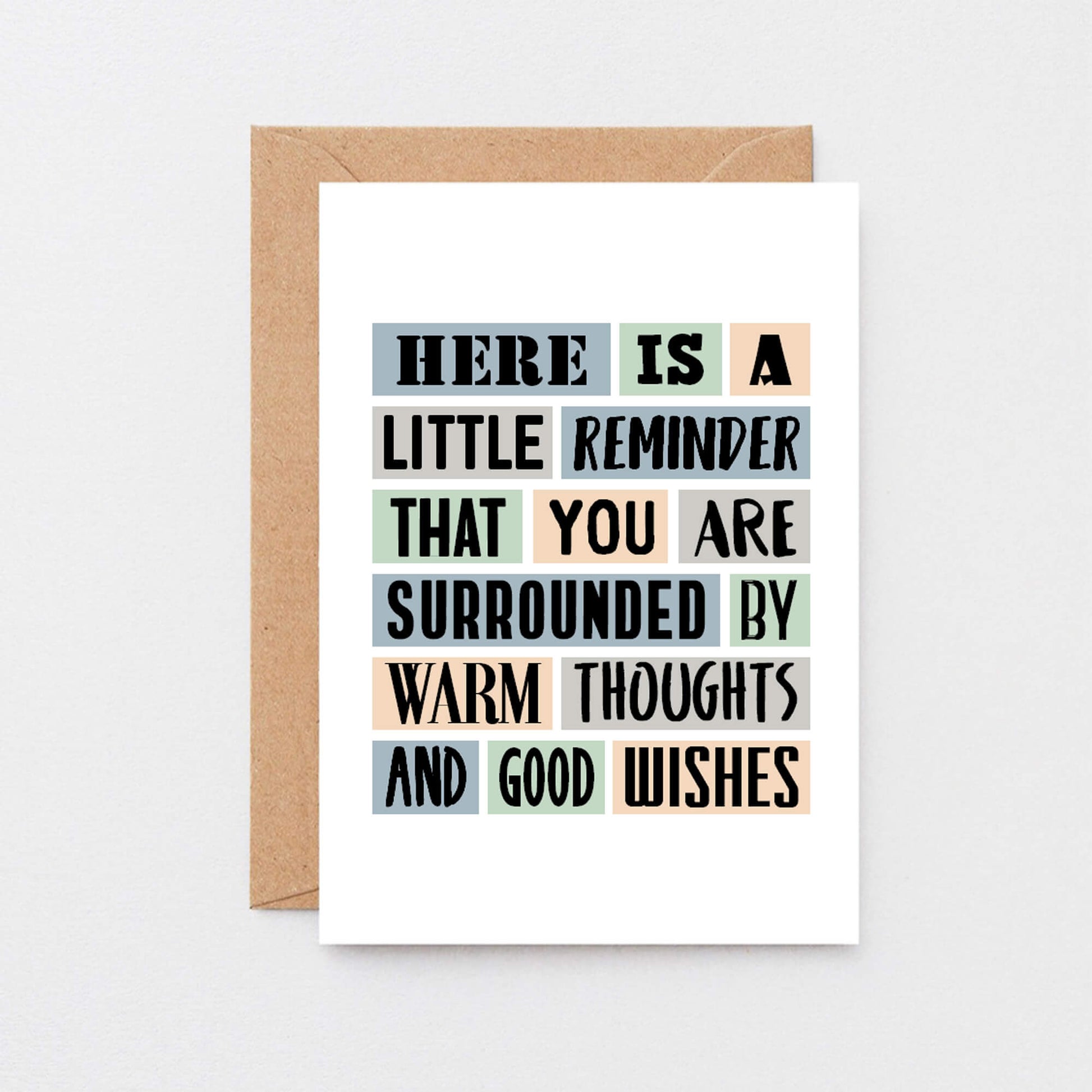 Thinking Of You Card by SixElevenCreations. Reads Here is a little reminder that you are surrounded by warm thoughts and good wishes. Product Code SE0069A6