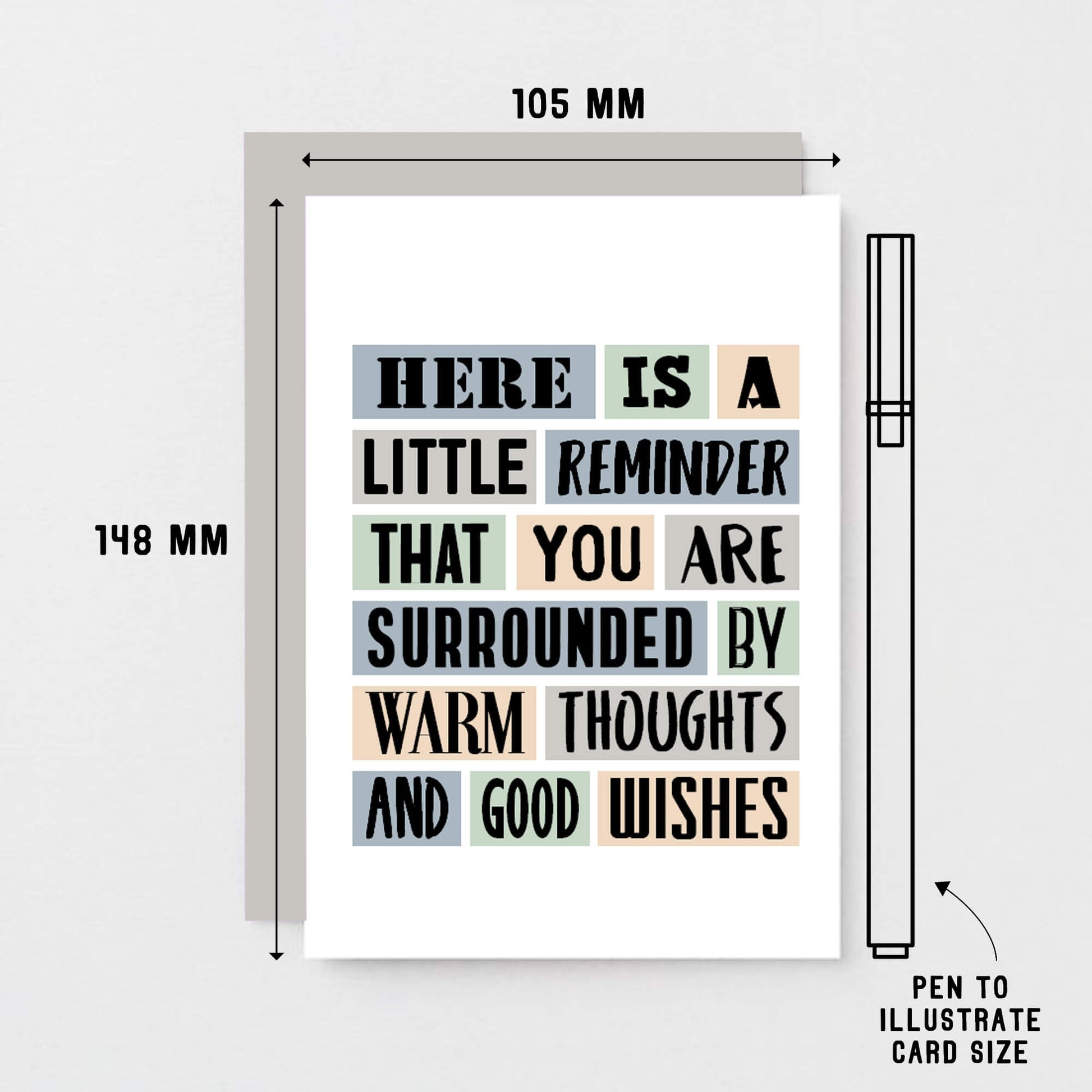Thinking Of You Card by SixElevenCreations. Reads Here is a little reminder that you are surrounded by warm thoughts and good wishes. Product Code SE0069A6