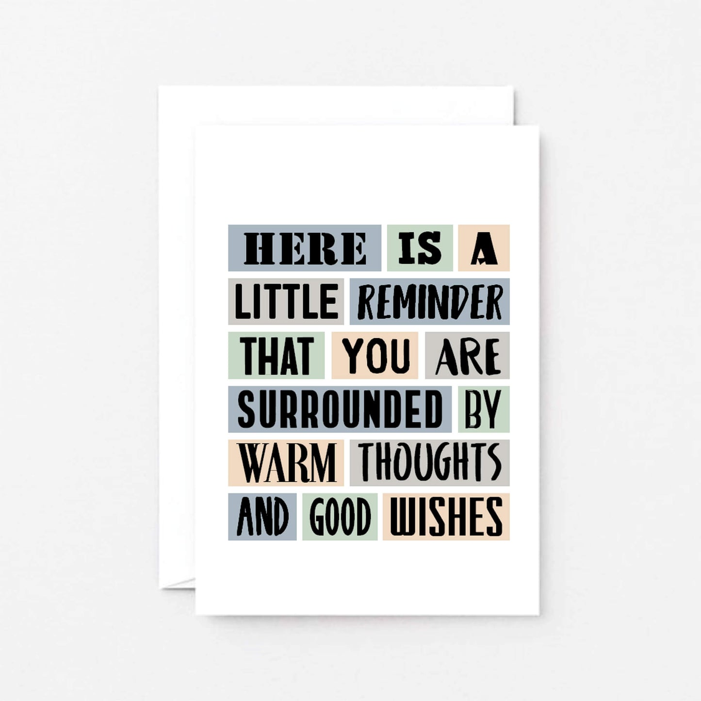Thinking Of You Card by SixElevenCreations. Reads Here is a little reminder that you are surrounded by warm thoughts and good wishes. Product Code SE0069A6