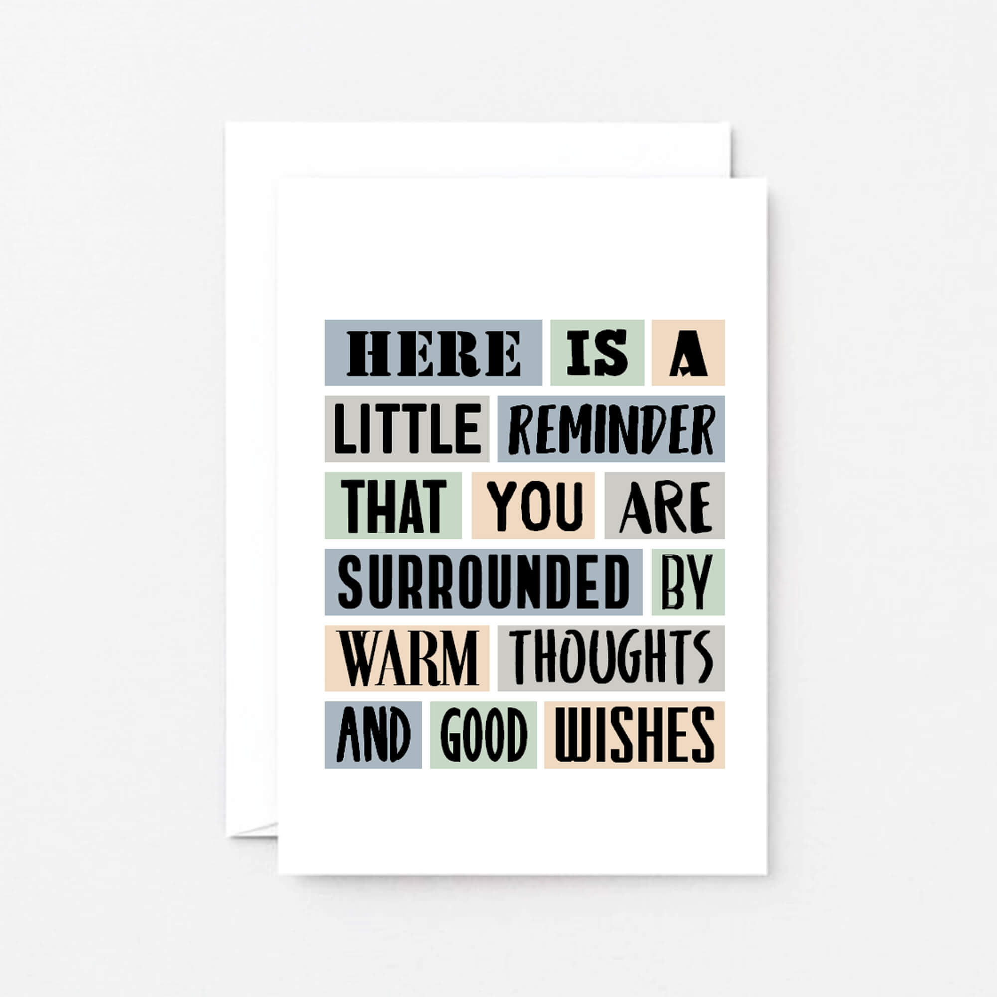 Thinking Of You Card by SixElevenCreations. Reads Here is a little reminder that you are surrounded by warm thoughts and good wishes. Product Code SE0069A6