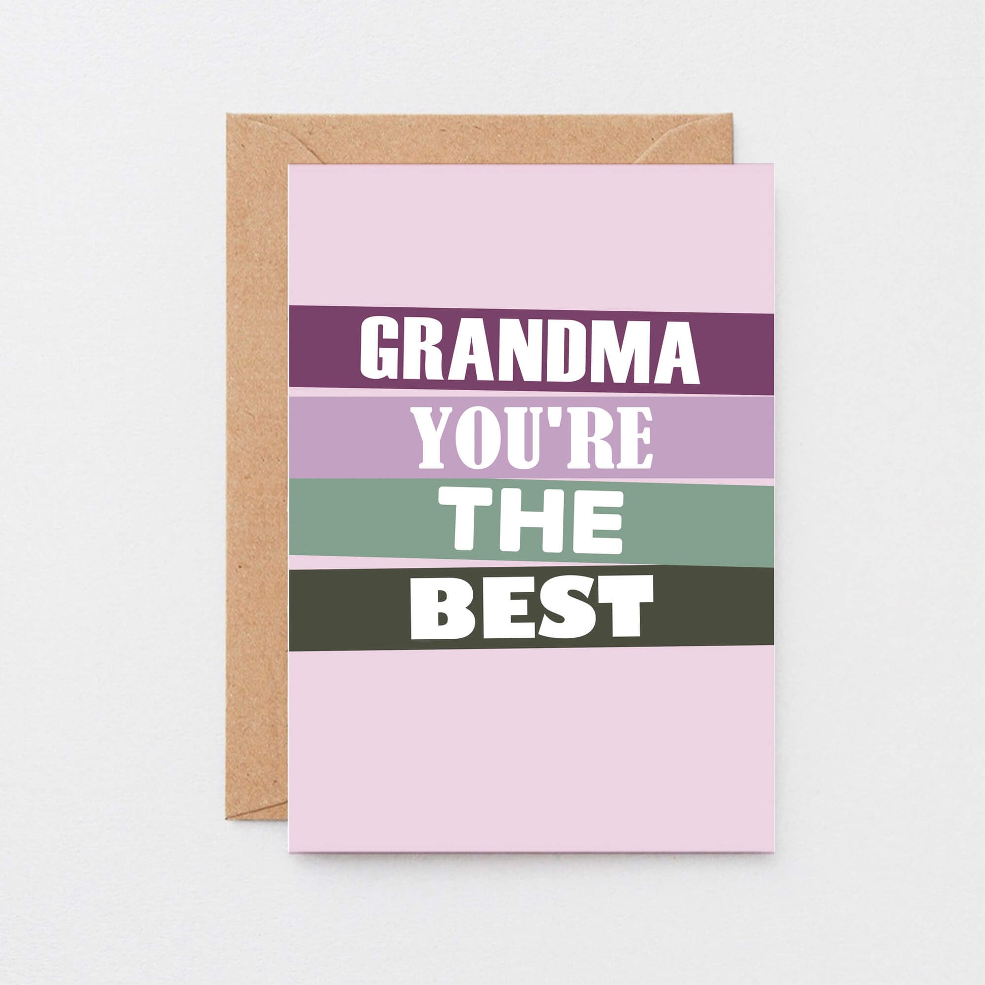 Grandma Card by SixElevenCreations. Reads Grandma You're the best. Product Code SE0504A6