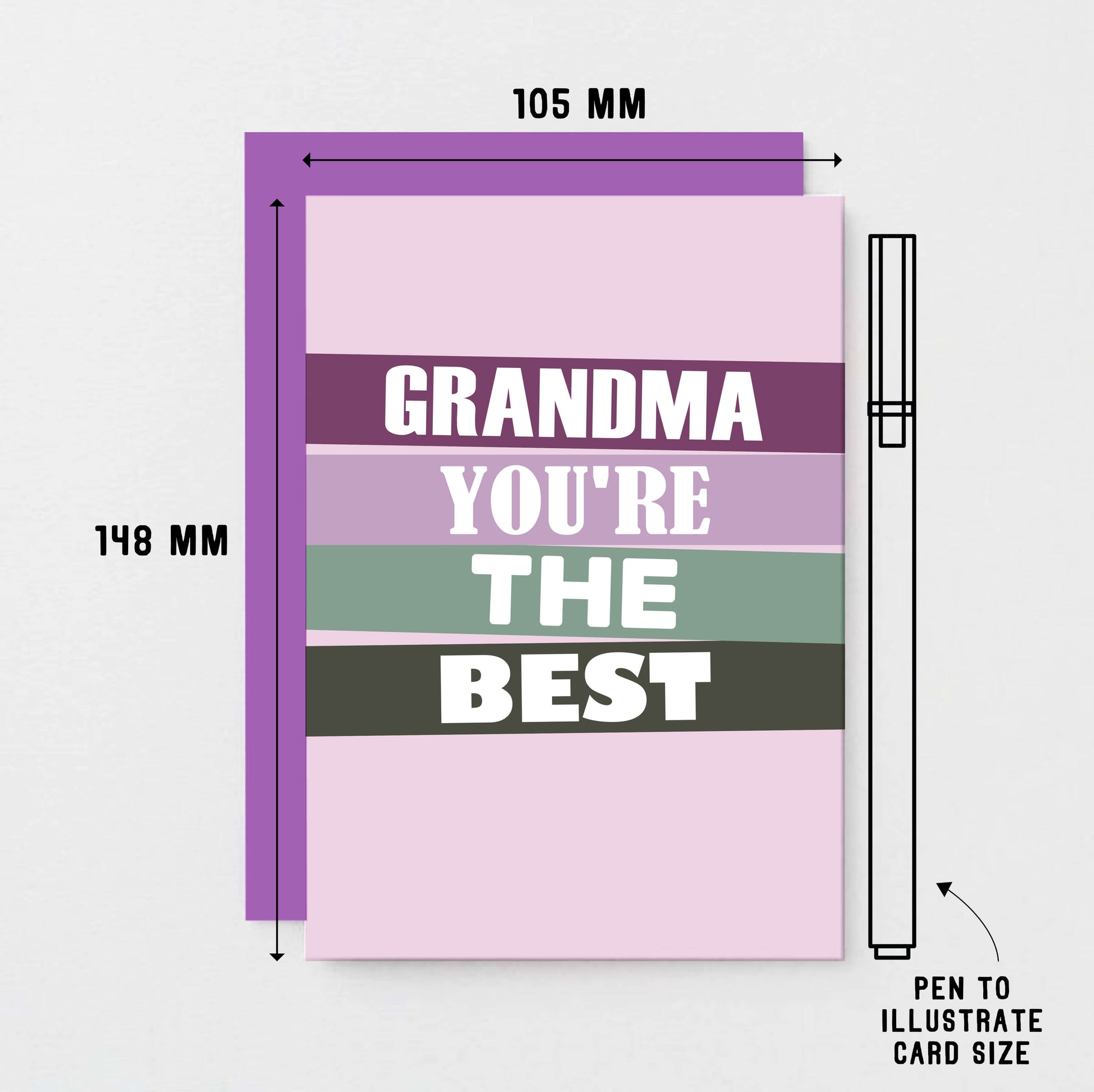 Grandma Card by SixElevenCreations. Reads Grandma You're the best. Product Code SE0504A6