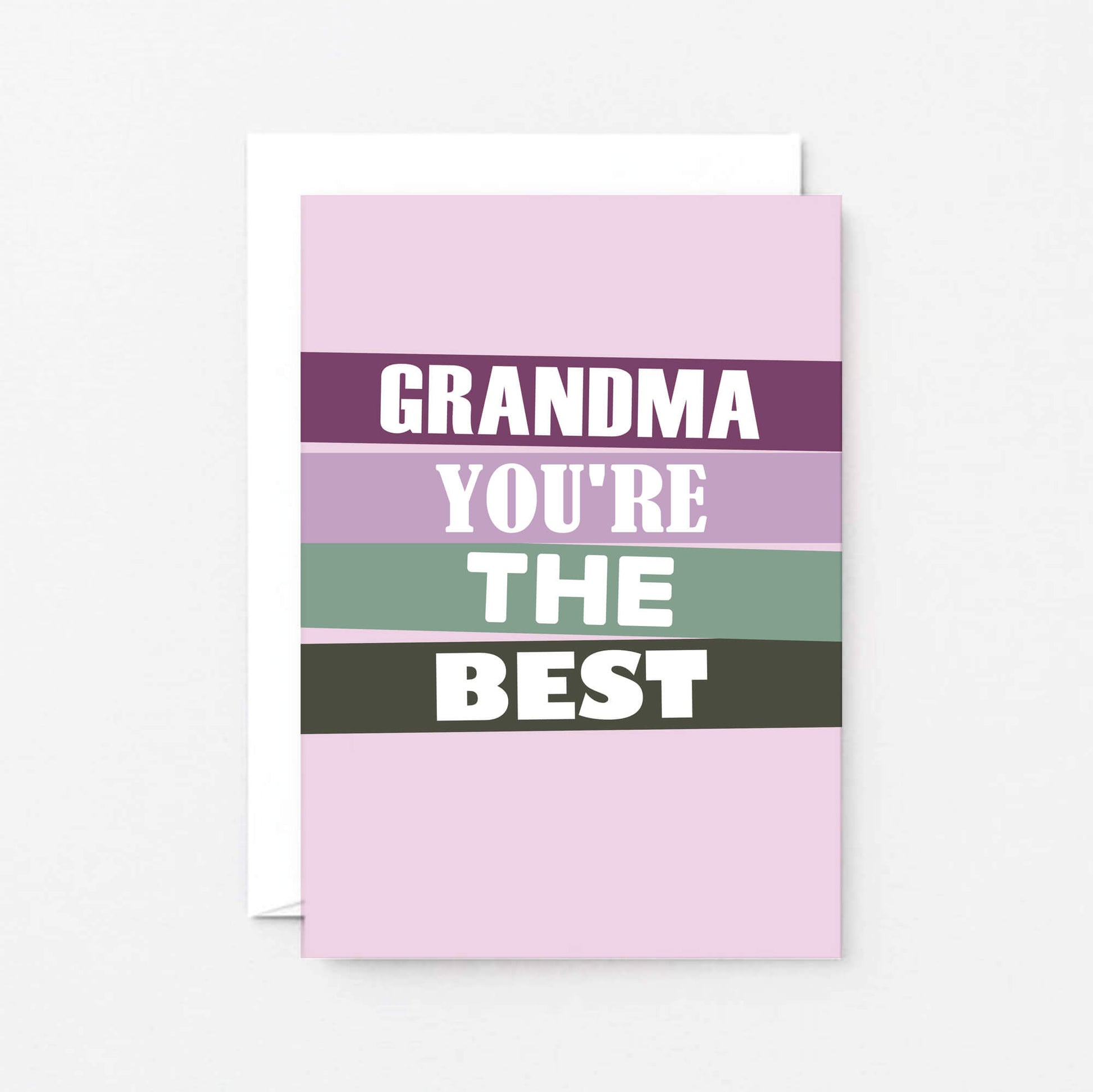 Grandma Card by SixElevenCreations. Reads Grandma You're the best. Product Code SE0504A6