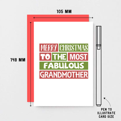 Christmas Card by SixElevenCreations. Reads Merry Christmas to the most fabulous grandmother. Product Code SEC0011A6