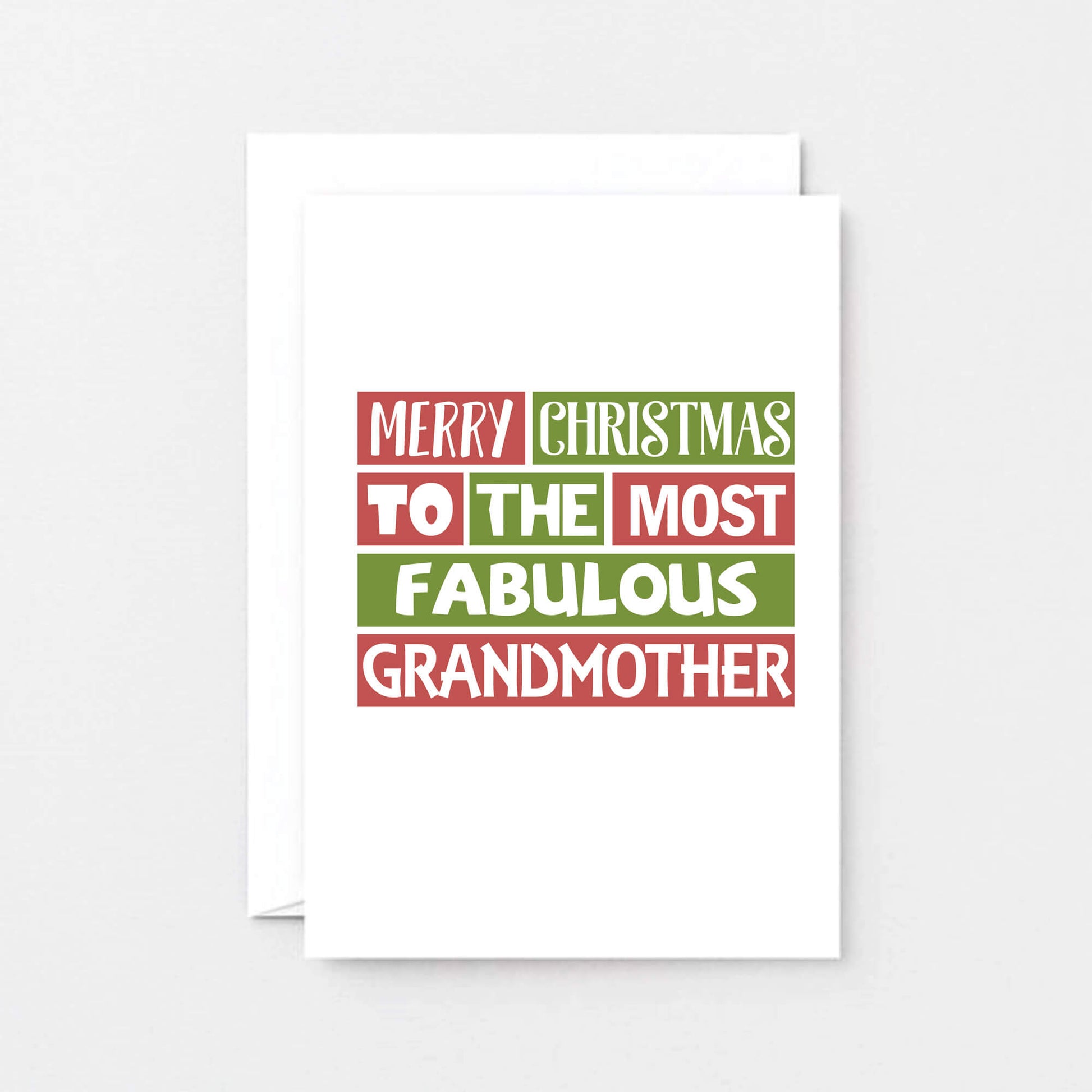 Christmas Card by SixElevenCreations. Reads Merry Christmas to the most fabulous grandmother. Product Code SEC0011A6