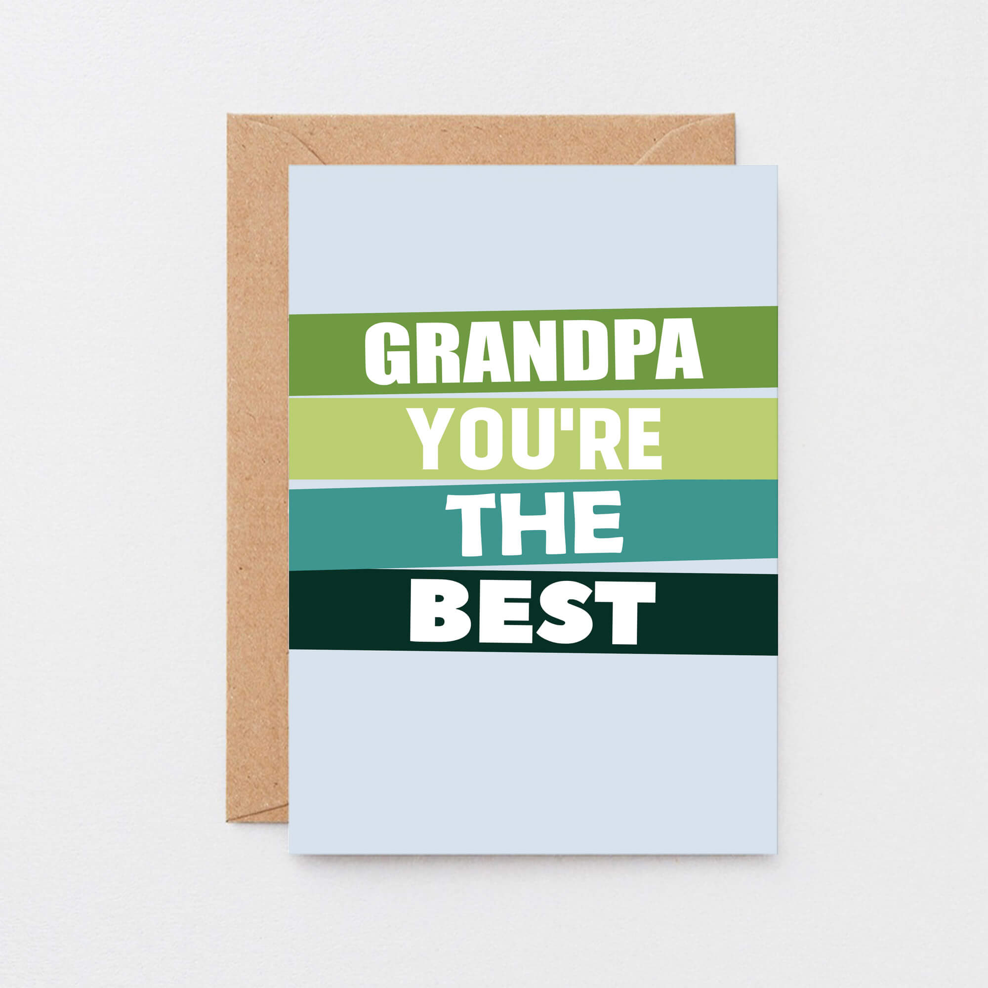 Grandpa Card by SixElevenCreations. Reads Grandpa You're the best. Product Code SE0503A6