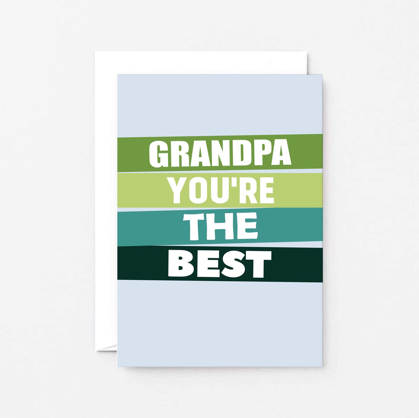 Grandpa Card by SixElevenCreations. Reads Grandpa You're the best. Product Code SE0503A6