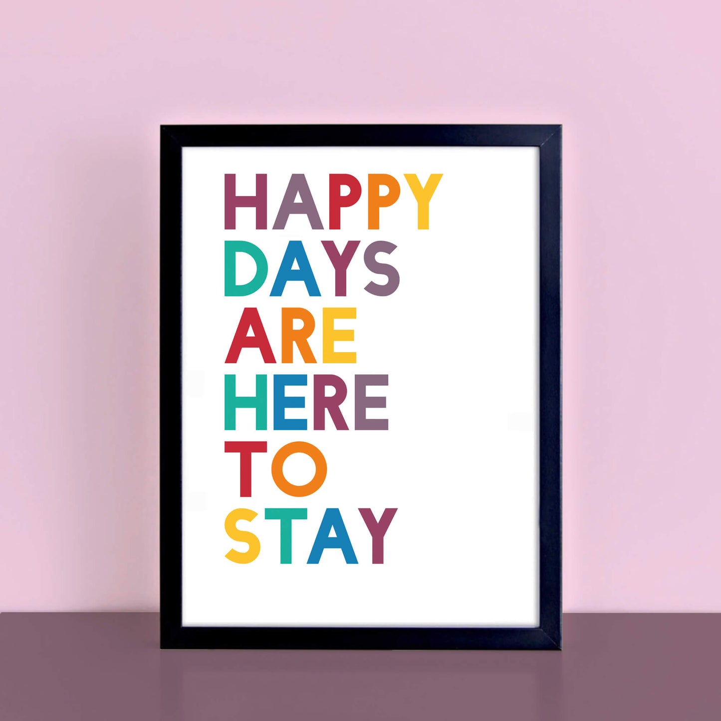 Happy Days Are Here To Stay Print by SixElevenCreations. Product Code SEP0213