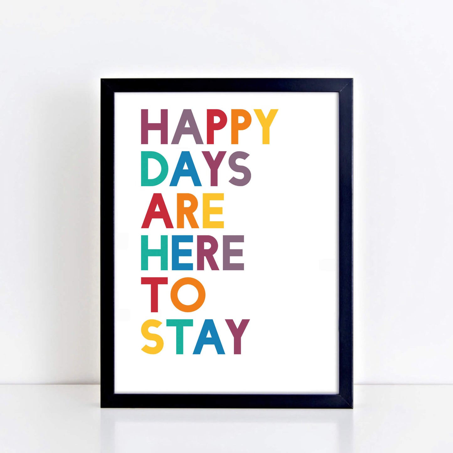 Happy Days Are Here To Stay Print by SixElevenCreations. Product Code SEP0213