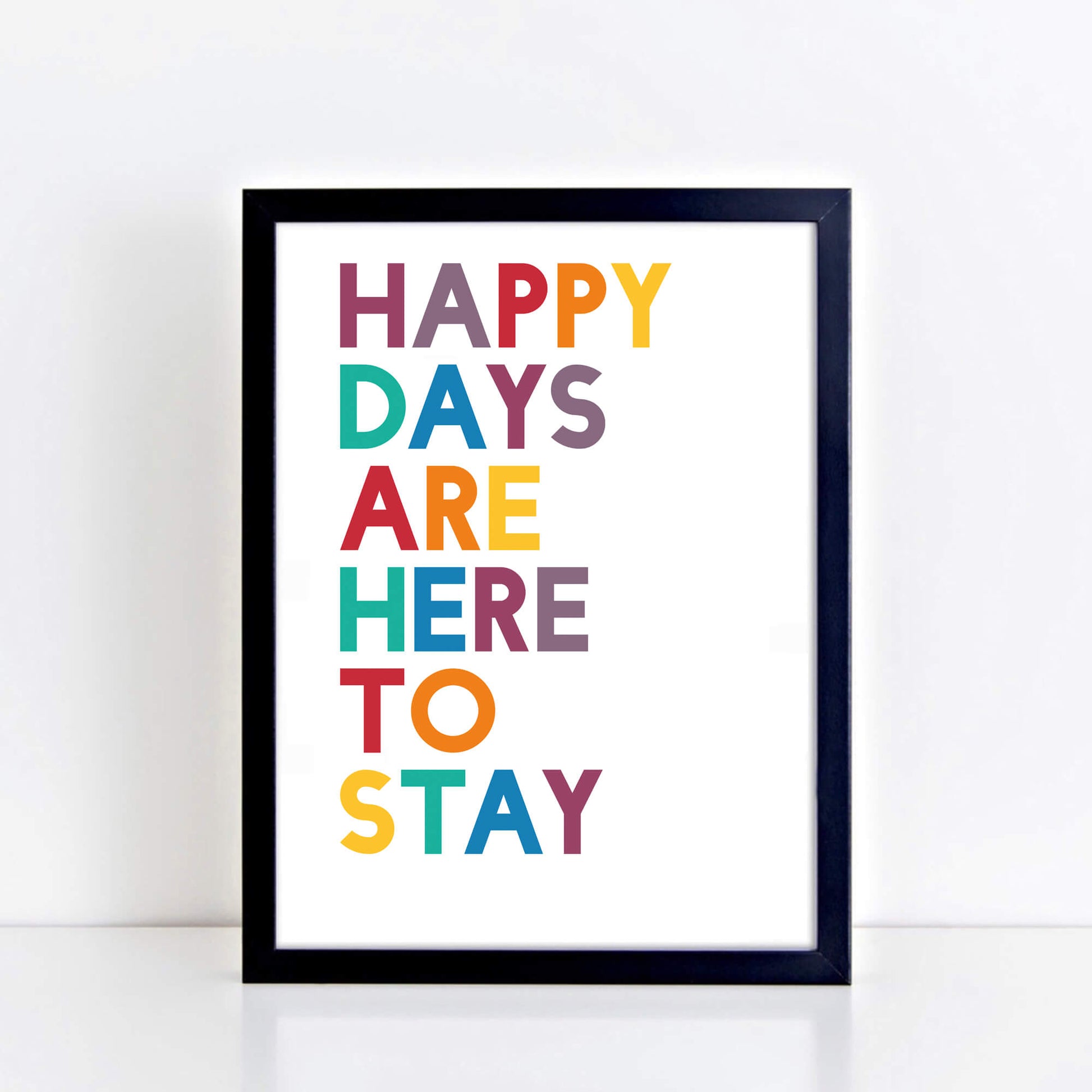 Happy Days Are Here To Stay Print by SixElevenCreations. Product Code SEP0213