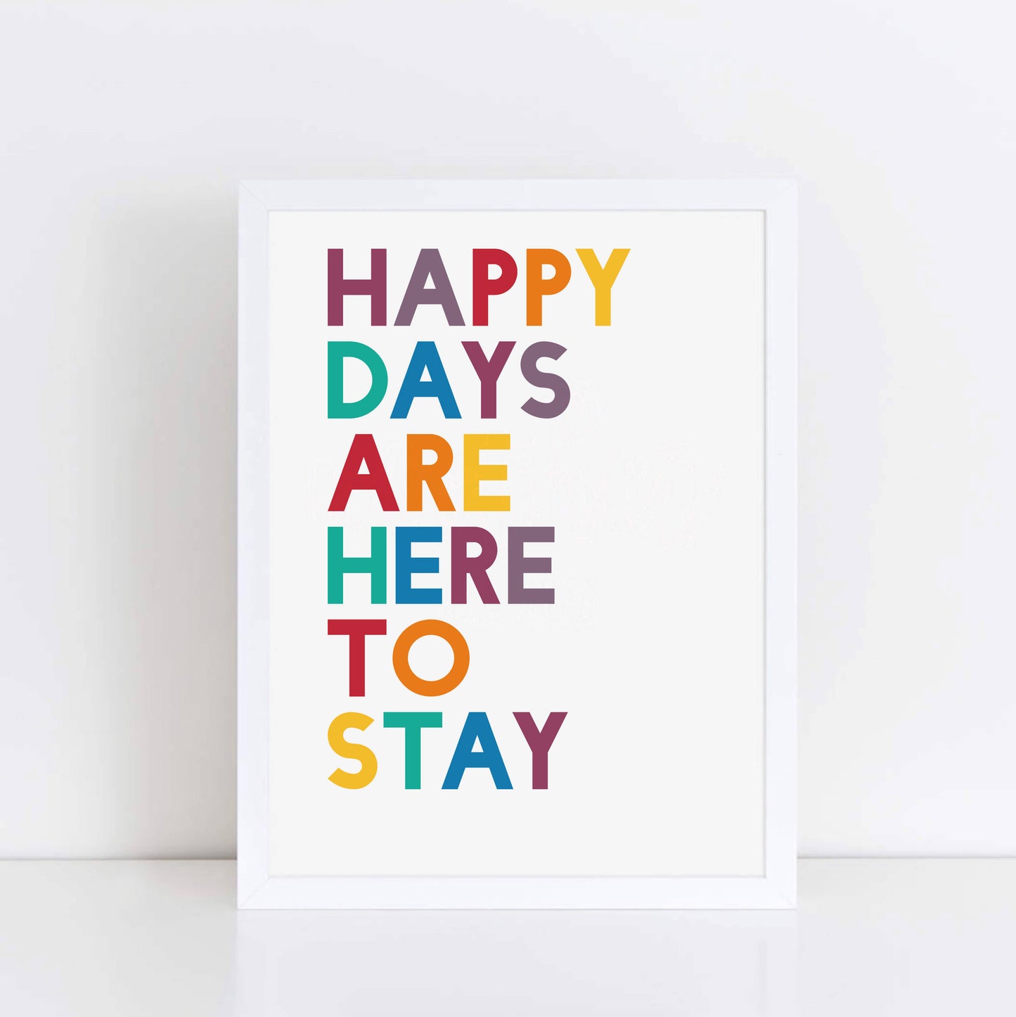 Happy Days Are Here To Stay Print by SixElevenCreations. Product Code SEP0213