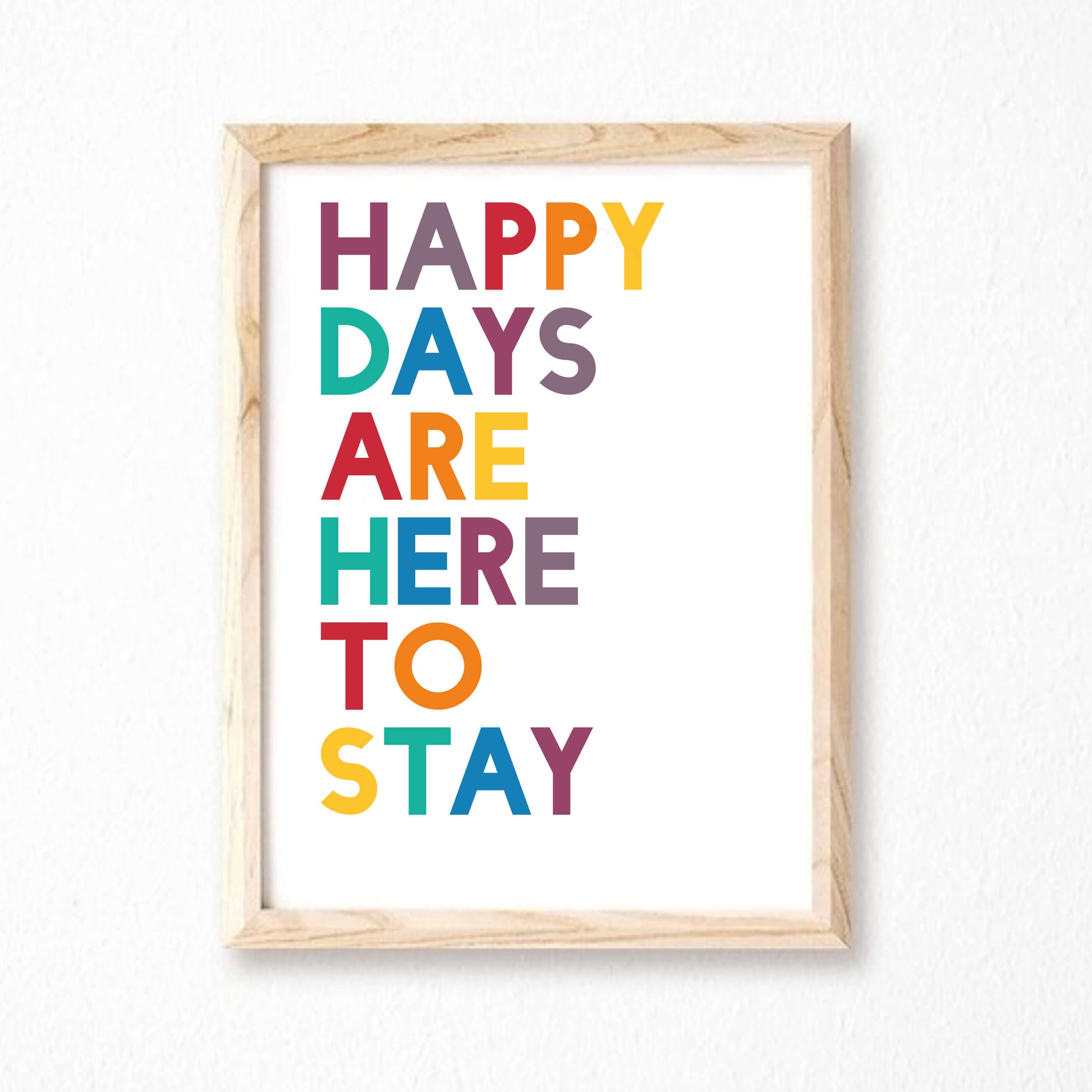 Happy Days Are Here To Stay Print by SixElevenCreations. Product Code SEP0213