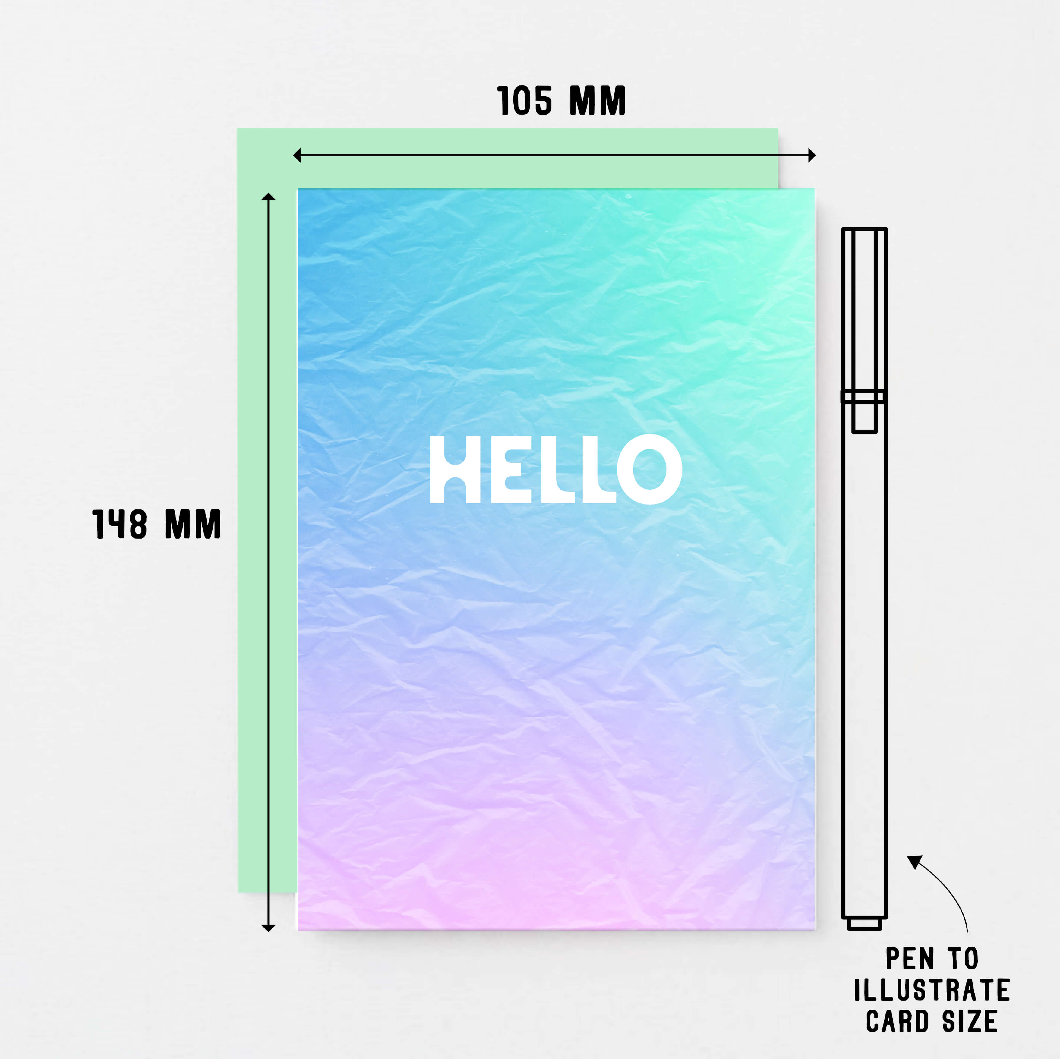Hello Card by SixElevenCreations. Product Code SE4001A6