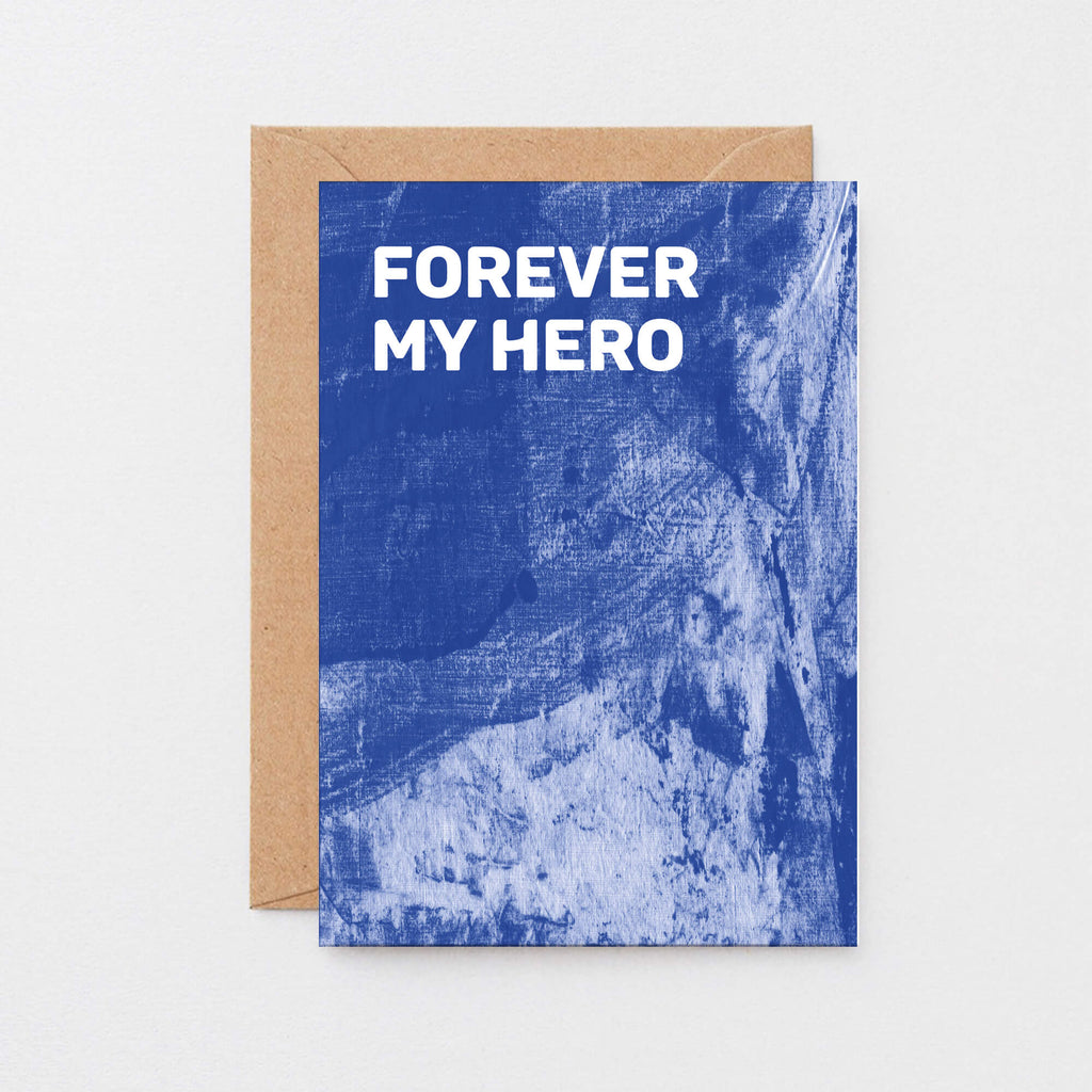 Thank You Card by SixElevenCreations. Reads Forever my hero. Product Code SE0807A6