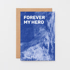 Thank You Card by SixElevenCreations. Reads Forever my hero. Product Code SE0807A6