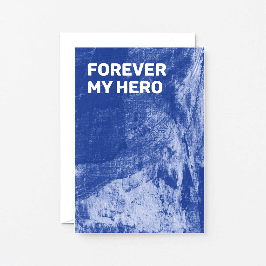 Thank You Card by SixElevenCreations. Reads Forever my hero. Product Code SE0807A6