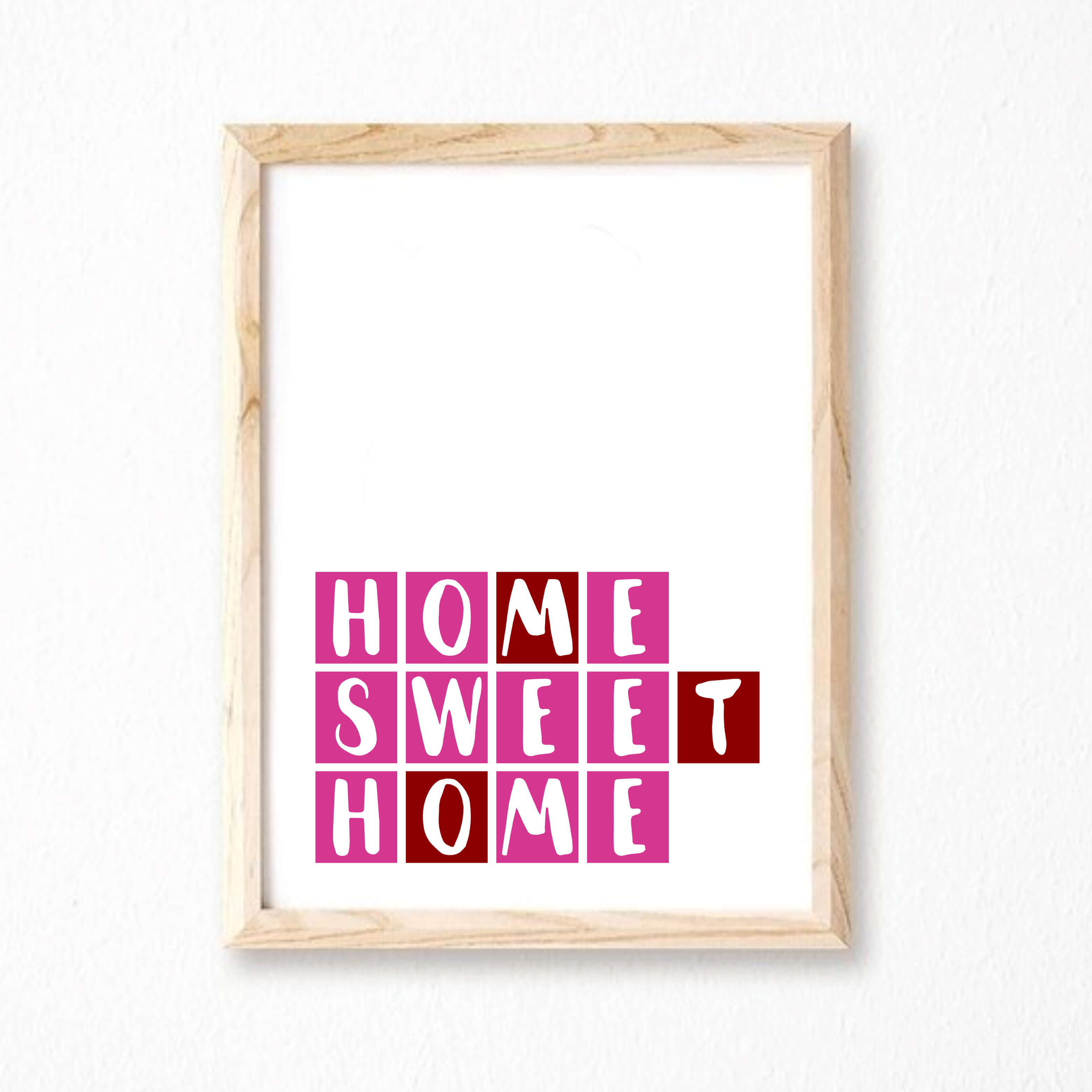 Home Sweet Home Wallprint by SixElevenCreations Product Code SEP0083