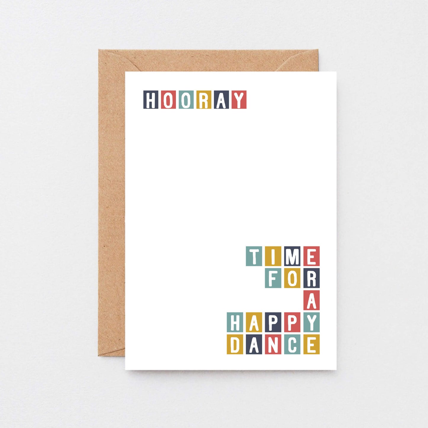 Congratulations Card by SixElevenCreations. Reads Hooray Time for a happy dance. Product Code SE0321A6